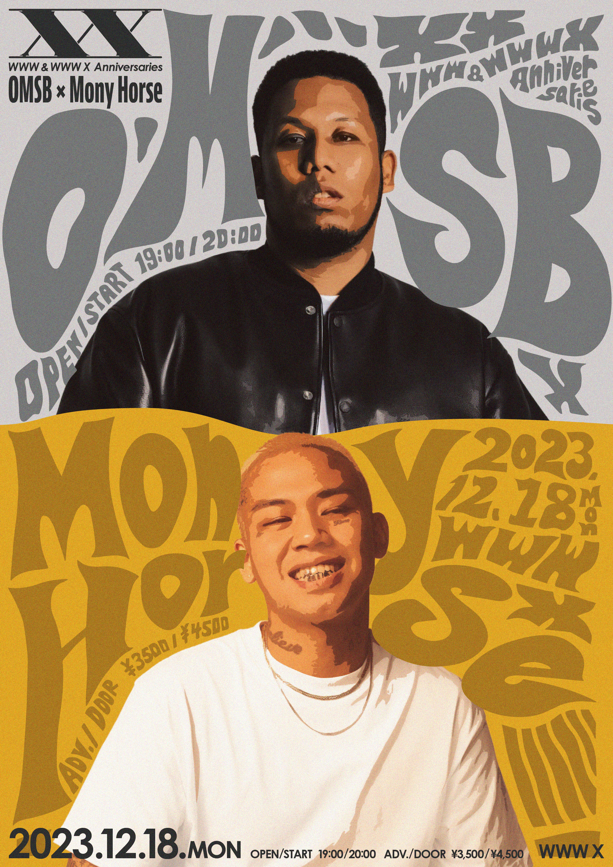 12/18(Mon) OMSB / MonyHorse | SCHEDULE | Shibuya WWW - WWW X